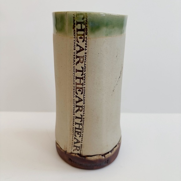 Michael Terra Cottage Ceramic "Reading Glasses" Mug Cup DLISH Signed - Picture 3 of 9